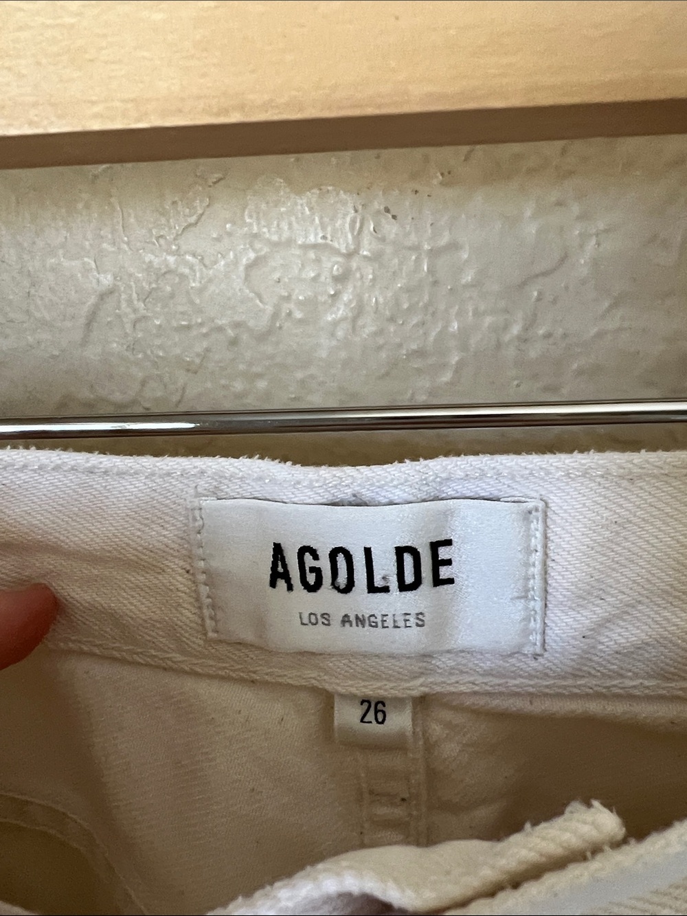 AGOLDE remy off white slim straight high rise jeans 26 - Picture 4 of 8
